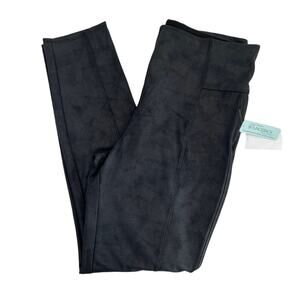 A Pea In The Pod Leggings  Black Faux Leather Post Pregnancy High Rise Sz M NWT